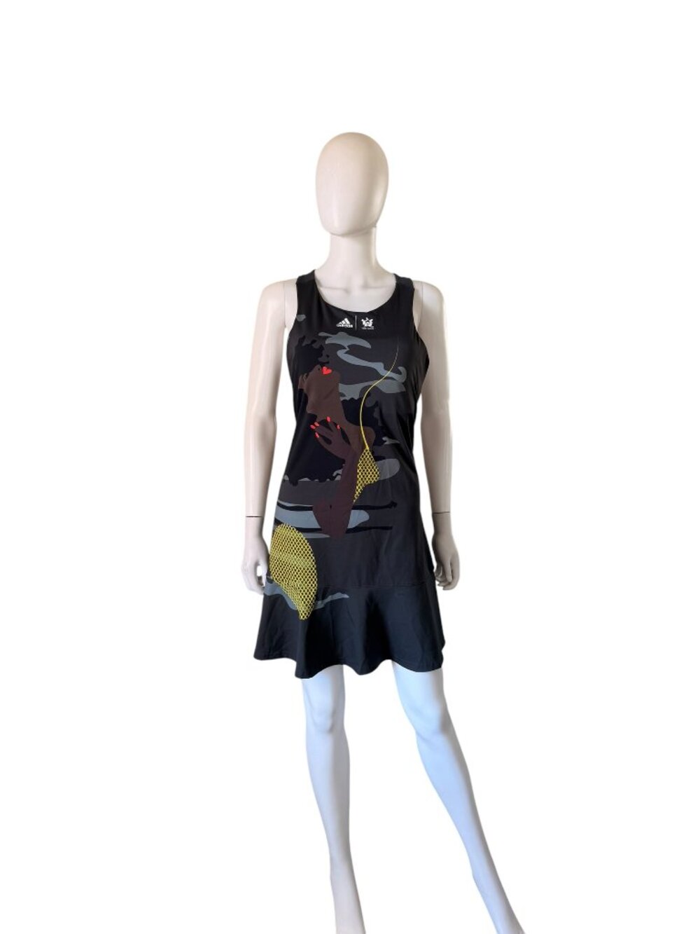 Adidas Thebe Magugu Dancing Women Tennis Dress Gray XL